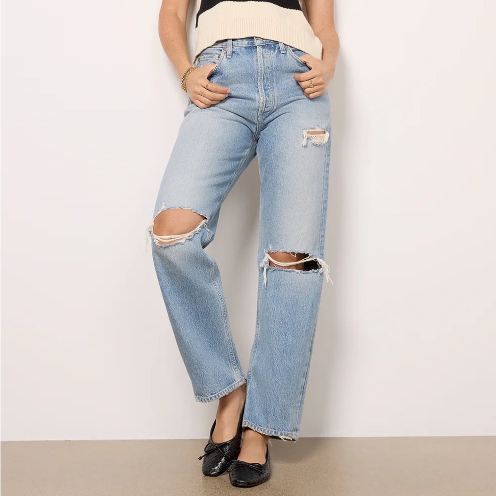 Agolde Light Blue High Rise Women Jeans